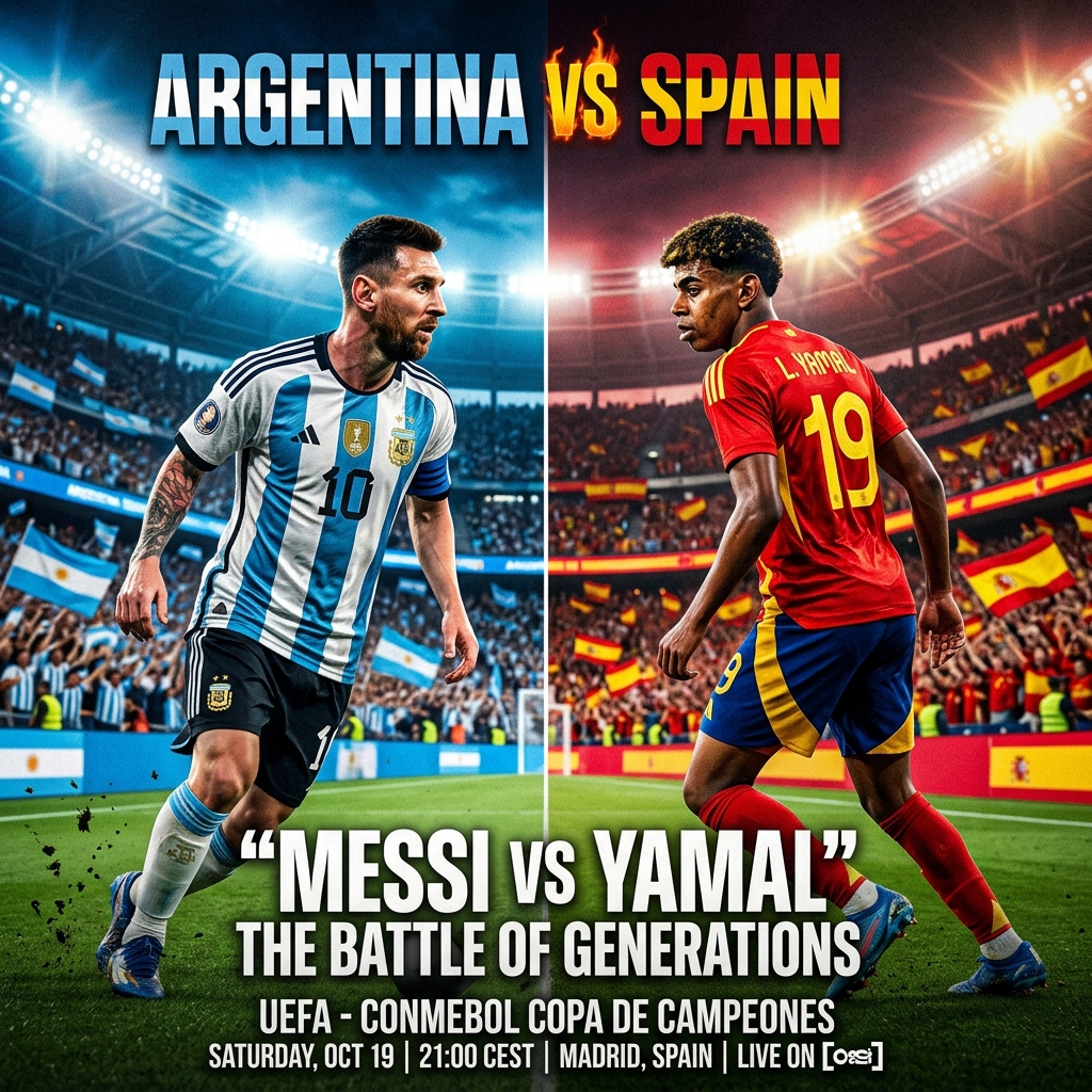 Final Argentina vs España con Messi y Lamine Yamal
